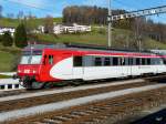 SOB - Triebwagen RBDe 4/4 566 074-1 abgestellt in Herisau am 14.11.2010