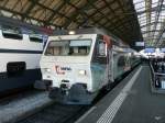 SOB / Voraplen-Express - Re 4/4 456 093-4 mit Voralpen-Express im Bahnhof St.Gallen am 01.03.2012