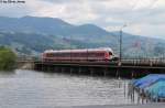 RABe 526 042-7 verlsst am 20.5.2013 Rapperswil als S40 nach Einsiedeln.