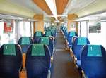 Voralpen-Express, Inneneinrichtung eines 1. Klasse-Wagens der SOB Südost-Bahn Luzern-St. Gallen - 28.06.2015