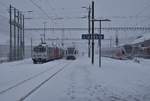 Der Bahnhof Herisau der Südostbahn/SOB im Winter 2021.
Impressionen vom 27. Januar.
Foto: Walter Ruetsch
