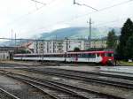 SOB - Im Bahnhofsareal von Wattwil abgestellter Pendelzug am 23.07.2010