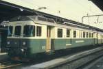 SOB - Triebwagen BDe 4/4 83 vermutlich im Bahnhof Romanshorn im Mai 1985 ..