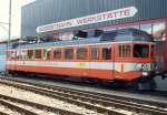 ABe 4/4 12 Samstagern vor der Werksttte in Samstagern im Mai 1990
