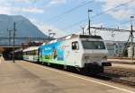 Am 25.Juli 2013 verlie SOB Lok 096 mit einem Regionalzug Arth-Goldau -> Romanshorn.