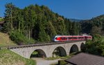 RABe 526 unterwegs auf der Rickenbahn kurz nach Kaltbrunn Richtung St.