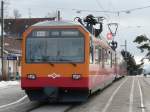 SZU - Triebwagen Be 4/4  556 228-8 auf dem Uetliberg am 30.01.2013