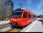 SZU - Triebzug Be 552 014-2 am Endpunkt der Linie auf dem Uetliberg am 13.03.2022
