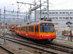 SZU - Triebagen Be 4/4 556 522 bei der durchfahrt im Bahnhof Zürich Giesshübel am 24.01.2015