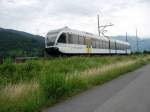 Ein Thurbo RABe 526 auf der Fahrt als Regio von Buchs/SG nach Sargans.