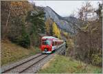 Der TMR Region Alps RABe 525 041 ist auf der Fahrt von Sembracher nach Orsière und zeigt sich hier kurz nach dem Verlassen seines Ausgangsbahnhofs.