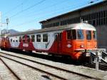 TMR / MO - Steuerwagen Bt 50 37 20-33 032 abgestellt im Bahnhofsareal in Orsiéres am 09.03.2014