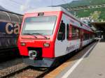 TMR / MO - Triebwagen RABe 94 85 7525 038-6 im Bahnhof von Martigny am 31.05.2015