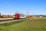 Am 10 Oktober 2022 überführte der RBDe 567 von Stadler (ex TPF) ein HGm der Zentralbahn von Bussnang nach Interlaken. Hier durchfährt er Lyssach Richtung Interlaken