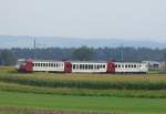 tpf - 3 Teiliger Pendelzug zwischen Ins und Sugiez am 19.09.2007