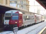 tpf - Regio nach Murten - Fribuorg mit dem Triebwagen RBDe 4/4  567 181-3 im Bahnhof von Nechatel am 01.01.2009