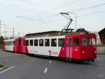 Travys / OC - Treibwagen BDe 4/4 15 mit Steuerwagen Bt 51 in Chavornay am 19.05.2010