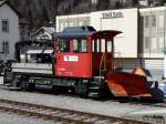 travys - Baudienst Diesellok Tm 2/2  238 303 im Bahnhof von Sentier-Orient am 10.04.2008