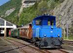 100 Jahre Vallorbe-Frasne: Am Jubiläumsfest sorgte die COMPAGNIE DU TRAIN A VAPEUR DE LA VALLEE DE JOUX mit ihrem Fondue-Zug auf Schienen für das leibliche Wohl der vielen Festbesucher.