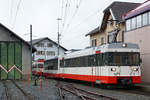 Transports Publics Neuchâtelois (Transports publics neuchâtelois)/trans N/CMN.
An einem Schlechtwettertag bei Regen, Wind, Kälte und  sehr schlechten Lichtverhältnissen auf der Strecke La Chaux-de-Fonds - Les Ponts-de-Martel unterwegs.
Impressionen vom 2. Februar 2020 mit dem BDe 4/4 6 und dem sehr selten im Einsatz stehenden Salonsteuerwagen ASt 21.
Die Fotostandorte in Les Ponts-de-Martel wurden mir ausnahmsweise erlaubt.
Foto: Walter Ruetsch 