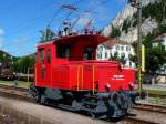 trn - RVT Historique Rangierlok Tem 2/2 292 ( ex SBB Tem )im Bahnhof von Fleurier am 09.08.2008