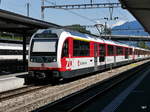 ZB - IR nach Luzern mit dem Triebwagen ABeh 160 003-6 im Bahnhof von Interlaken Ost am 05.08.2017