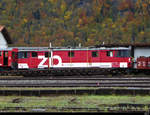 zb - Ausrangierte Lok  De 110 022-1 abgestellt im Werkstätteareal der zb in Meiringen am 24.11.2020