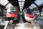 ÖBB Railjet und SBB ETR 610 am 17.03.16 im Hbf.Zürich
