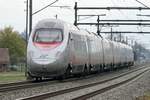 Nachschuss vom Trenitalia ETR 610 als EC 57 nach Milano, am 3.11.18 bei Kiesen.