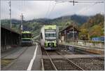 Der BLS RABe 535 116 und ein weiterer  Lötschberger  verlassen Boltigen in Richtung Zweisimmen.