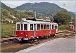 Der CEV BDe 4/4 105 steht schön herausgeputzt für Eisenbahnfreunde aus Deutschland in Blonay bereit.