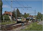 Die MOB GDe 4/4 6006 fährt mit ihrem MOB Panoramic Express PE 2122 von Montreux nach Zweisimmen in Fontanivent durch.