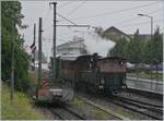 Wie die  richtige  Bahn fährt auch eine Museumsbahn bei jedem Wetter, auch wenn die Konstrukteure die bei der LEB 1890 in Betrieb gesetzen Dampflok G 3/3 N° 5 das Wohl des Lokpersonal noch