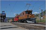 50 Jahre Blonay Chamby - MEGA BERNINA FESTIVAL: In Blonay wartet die Bernina Bahn RhB Ge 4/4 182 und der Blonay-Chamby Bernina Bahn RhB ABe 4/4 I 35 mit ihrem Riviera Belle Epoque Express von Vevey