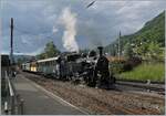 50 Jahre Blonay - Chamby; Mega Steam Festival: Die BFD HG 3/4 N° 3 der Blonay-Chamby Bahn ist mit einem recht schweren Reisezug in Blonay auf dem Weg nach Chaulin.