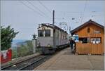 Les chemins de fer disparus - Die verschwundenen Bahnen (LLB 1915 - 1967) Der Leuk Leukerbad Bahn Triebwagen mit der Anschrift ABDeh 2/4 N° 10 hat mit seinem Museumszug N° 1009 von Blonay