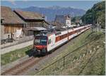 Zwei RegionAlps RBDe 560  Domino  Züge erreichen St-Gingolph. 

16. August 2022