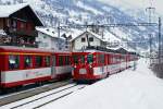 MGB: Letzte planmässige Einsätze für den ABDeh 8/8 2041 während der Wintersaison 2009.