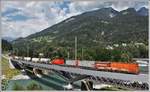 5135 mit Ge 6/6 II 703  St.Moritz  nach Samedan überquert den Hinterrhein bei Reichenau-Tamins.