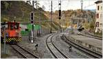 Anschluss zur neuen Hinterrheinbrücke Ostseite. Bahnhof Reichenau-Tamins. (04.11.2018)