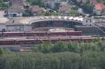  RHTISCHE BAHN ; Bahnhof, Depot und Hauptwerksttte in Landquart (1. Mai 2007). Rundlokschuppen mit Drehscheibe.