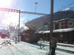 Davosrundfahrt  Am Nachmittag ging es weiter nach Filisur.Hier  bei der  Sgefahrt  zum Zug.Davos 06.02.05