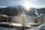 Winteridylle im Bahnhof von S-chanf (Engadin).