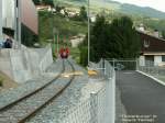 Der heutige Endbahnhof Scuol-Tarasp war einmal als Durchgangsbahnhof konzipiert worden,hier die sog. Tirolerkurve am anderen Ende des Bahnhofs,wo einmal die Strecke nach Landeck/Tirol weitergefhrt