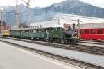 Tag der offenen Tür in Landquart.Dampfzugfahrten HW Landquart-Containerterminal und zurück mit Lok Nr.1  Rhätia  Landquart 10.05.14