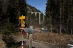Wegbeschreibung zum Fotopunkt beim Landwasserviadukt, am 9.3.2015.