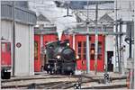 G 4/5 107  Albula  auf der Fahrt ins Depot in Landquart.