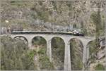 Dampfextrazug 2131 mit G 4/5 107  Albula  auf dem Landwasserviadukt bei Filisur.