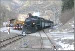 G 4/5 108 bei der Durchfahrt in Sils im Domleschg. (20.02.2008)