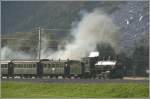 Fr die Steigung nach Chur West macht G 4/5 107 nochmals ordentlich Dampf. (05.10.2008)